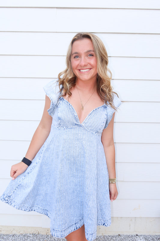 Denim Sparkly Dress